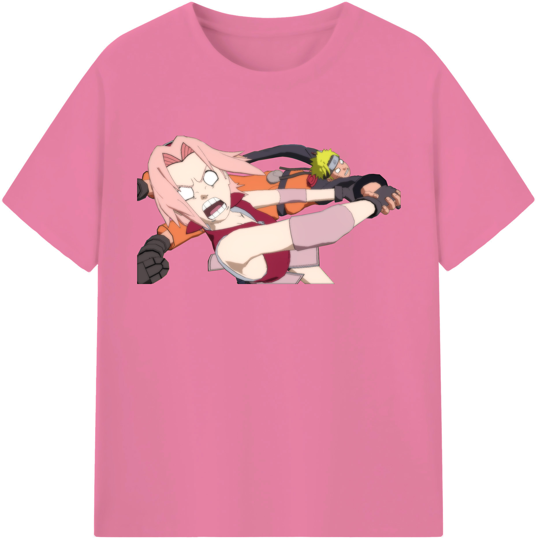 （画像用） NARUTO -ナルト- 春野サクラ Haruno Sakura 綿100％半袖Tシャツ（フロントプリント）